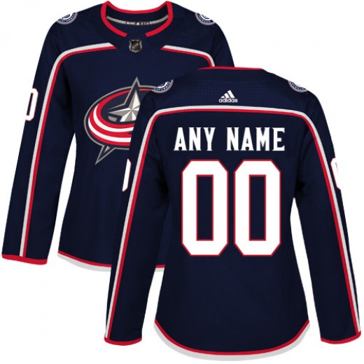 Women's Adidas Columbus Blue Jackets Custom Navy Blue Home Jersey ...